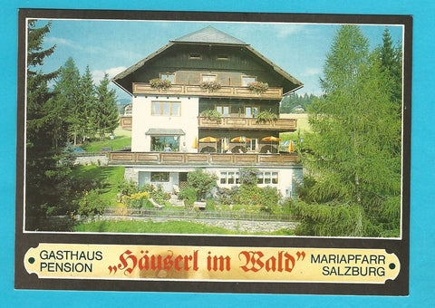 AK Mariapfarr - Niederrain 140. Gasthaus Pension Häuserl im Wald. Fam. Moser.