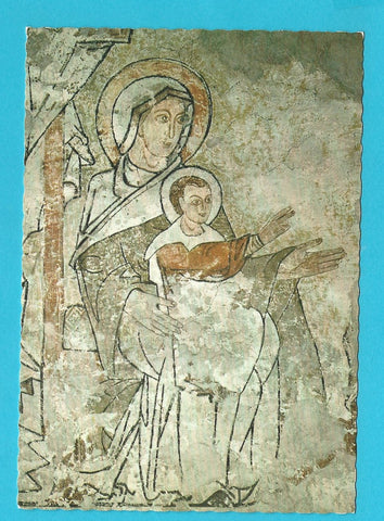 AK Kirche zu Mariapfarr. Romanisches Fresko um 1220 im Chorturmgviert.