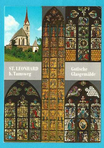 AK St. Leonhard b. Tamsweg. Gotische Glasgemälde.