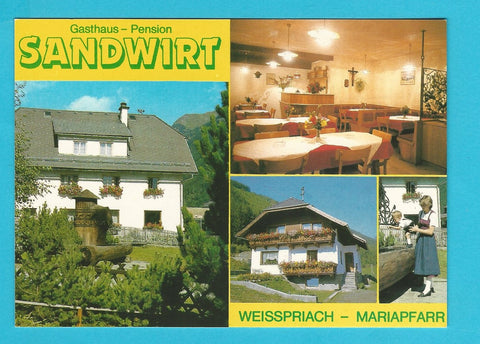 AK Weißpriach 14. Gasthaus Pension Sandwirt. Familie Prodinger.