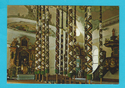 AK Zederhaus im Lungau. Prangstangen in der Kirche ausgestellt. (1992)