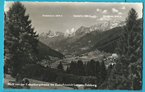 AK Blick von der Katschbergstrasse ins Zederhaustal. (1958)