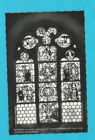 AK Tamsweg. St. Leonhardikirche. Lebensbaumfenster.