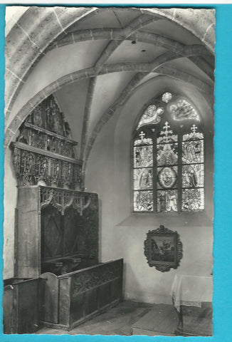 AK Tamsweg. St. Leonhardkirche. Gotischer Chorstuhl.