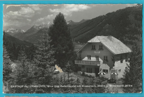 AK Gasthof Petersbründl. Blick geg. Zederhaustal. (1964)