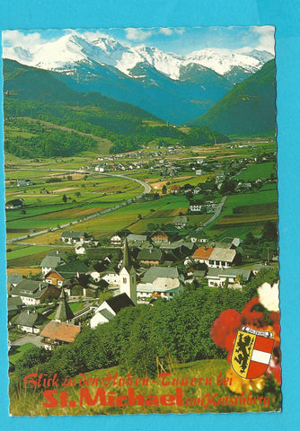 AK Blick zu den Hohen Tauern bei St. Michael am Katschberg.