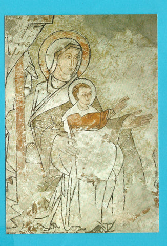 AK Kirche zu Mariapfarr. Romanisches Fresko im Chorturmgeviert.