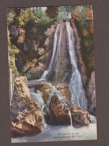AK Wasserfall in der Schlitzaschlucht bei Tarvis. (1918)