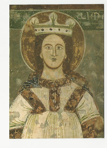 AK San Pietro di Feletto - La Pieve. Particolare degli affreschi della navata centrale.