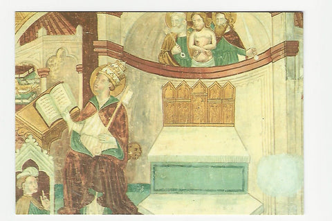 AK San Pietro di Feletto - La Pieve. Particolare degli affreschi della navata centrale.