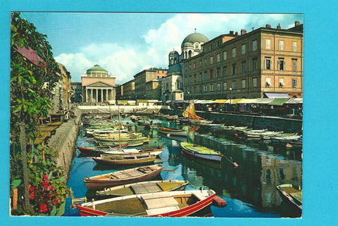 AK Trieste. Il Canale con la Chiesa di Sant'Antonio.