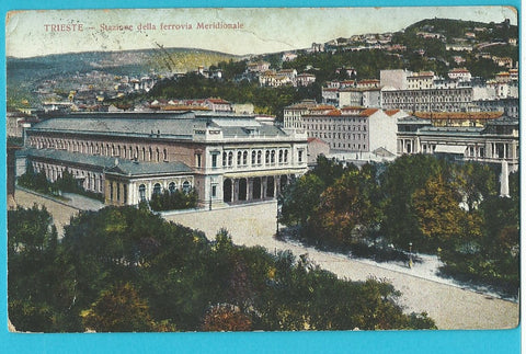 AK Trieste - Stazione della ferrovia Maridionale.