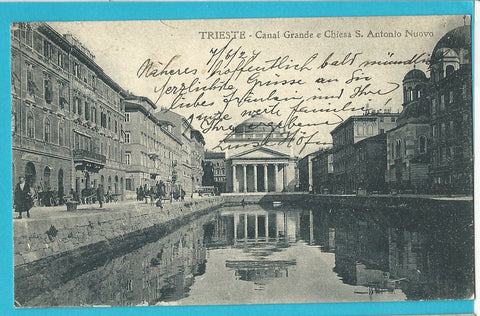 AK Trieste - Canal Grande e Chiesa S. Antonio Nuova.
