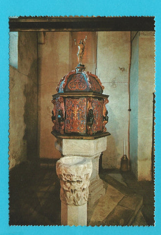AK Trieste. Basilica di S. Giusto - Fonte Battesimale.