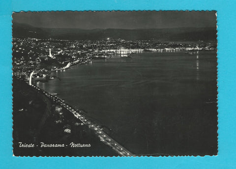 AK Trieste Panorama Notturno.