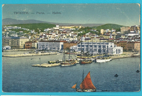 AK Trieste - Porto - Hafen. (1916)