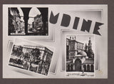 AK Udine. Via Mercatovecchio. Palazzo Odeon. Torre dell'Orologio e Castello.