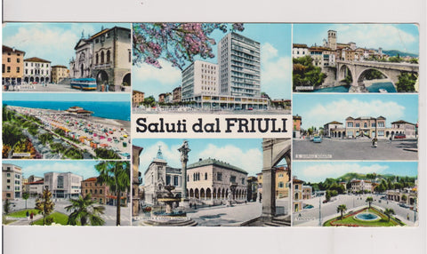 AK Saluti dal Friuli (Udine, San Daniele, Lignano, Pordenone, Cividale, S. Giorgio Nogaro, Tarcento)