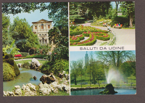 AK Saluti da Udine. Giardini Ricasoli.