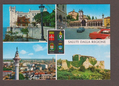 AK Saluti dalla Regione. (Miramare, Udine, Pordenone, Gorizia)