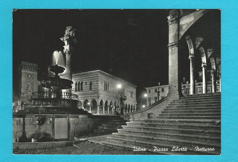 AK Udine - Piazza Liberta - Notturno.