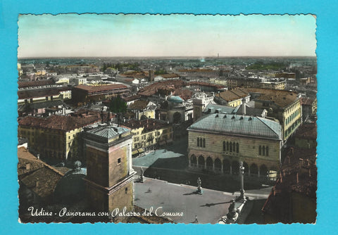 AK Udine - Panorama con Palazzo del Comune.