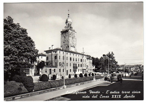 AK Castelfranco Veneto - L'antica torre civica vista dal Corso XXIX Aprile.