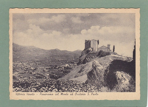 AK Vittorio Veneto – Panorama col Monte ed Oratorio S. Paolo.