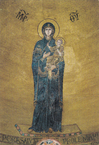AK Torcello (Venezia) - Basilica. Abside Centrale - La Vergine - Mosaico del XIII sec.