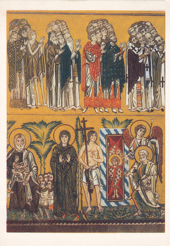 AK Torcello. Cattedrale. Il Giudizio Finale (partic.) Gli Eletti. Mosaico Bizantino Sec. XII.