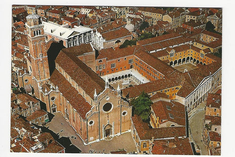 AK Venezia. Veduta aerea della Basilica dei Frari.