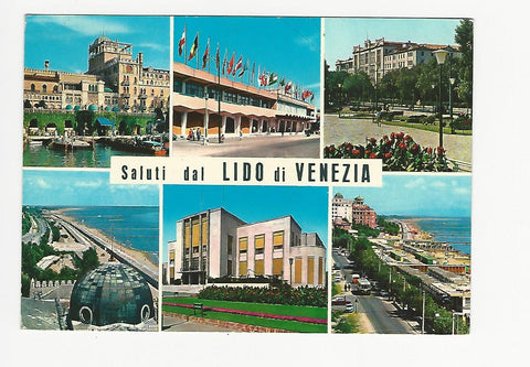 AK Saluti dal Lido di Venezia.