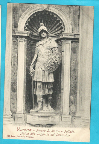 AK Venezia - Piazza S. Marco - Pallade, statua alla Loggetta del Sansovino.