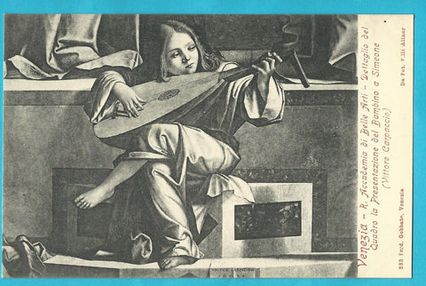 AK Venezia - R. Accademia di Belle Arti - Dettaglio del Quadro la Presentazione del Bambino a Simeone. (Vittore Carpaccio)
