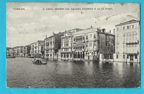 AK Venezia. Il Canal Grande col Palazzo Sagredo e la Ca D'Oro.