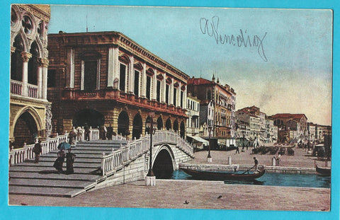 AK Venezia. Ponte della Paglia e Prigioni.