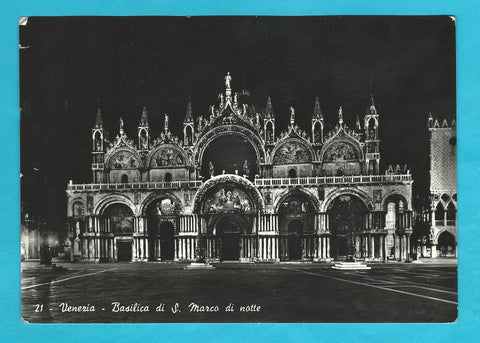 AK Venezia - Basilica di S. Marco di notte.