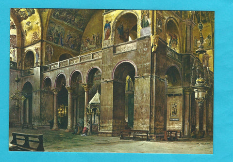 AK Venezia - Basilica di S. Marco. La nave sinistra - Acquarello di A. Prosdocimi.