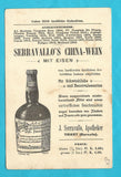 Werbe-Karte Venezia - Marina San Giorgio. Vino di China ferruginoso Serravallo, Trieste Barcola.