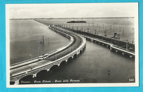 AK Venezia - Ponte Littorio - Ponte della Ferrovia.