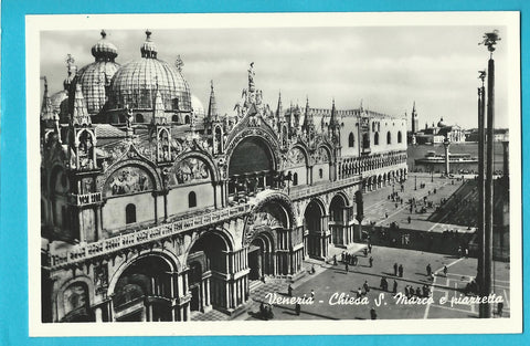 AK Venezia - Chiesa S. Marco e piazzetta.