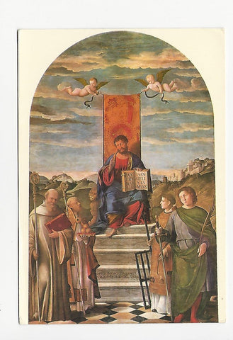 AK Burano. Chiesa S. Martino V. Pala d'altare: San Marco e Santi.