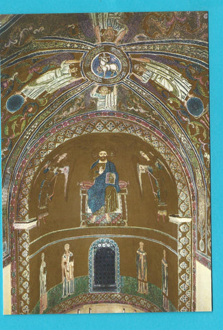 AK Torcello - Basilica. Cappella laterale destra - Mosaici del Mistico Agnello, del Cristo in Trono e dei Santi Gregorio, Martino, Ambrogio ed Agostino.