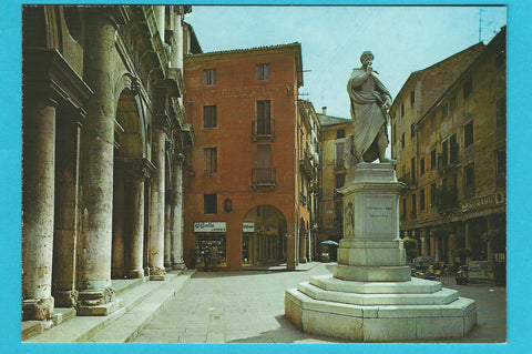 AK Vicenza. Piazzetta e monumento Andrea Palladio (con la Libreria G. Galla).