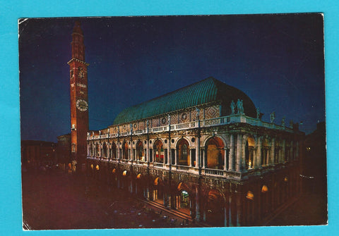 AK Vicenza. Basilica Palladiana - Notturno.