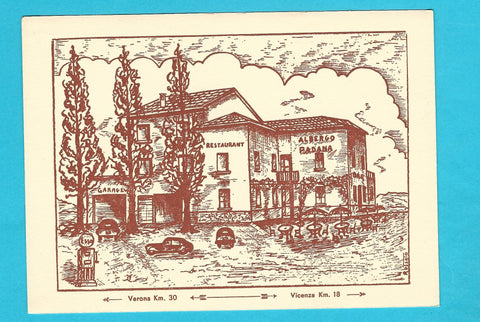 AK Montebello Vicentino. Albergo Ristorante Padana. Stazione Servizio Esso.