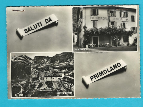 AK Saluti da Primolano. Albergo Italia.