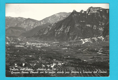 AK Vallata dell'Astico - Arsiero. Gruppo Monte Cimone con le nuove strade per Posina e Tonezza del Cimone.