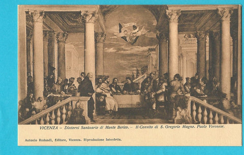AK Vicenza - Dintorni Santuario di Monte Berico - Il Convito di S. Gregorio Magno. Paolo Veronese.