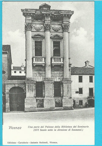 AK Vicenza. Una parte del Palazzo della Bibliteca del Seminario.